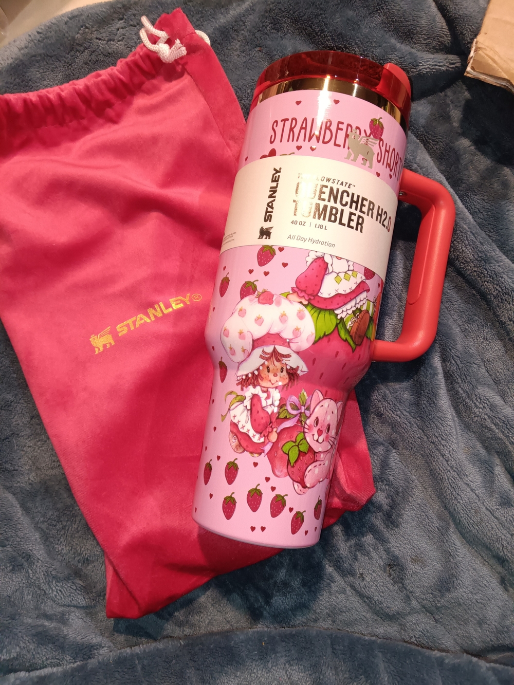 Stanley Kids Strawberry Shortcake Pink Tumbler with Handle